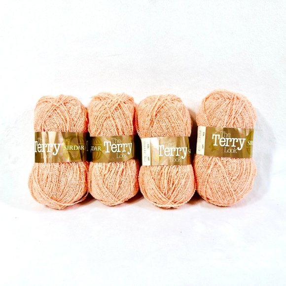 Sirdar Office Rare Sirdar Terry Look Yarn From England 4 Skeins Nos